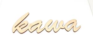 Napis ze sklejki KAWA wzór 1