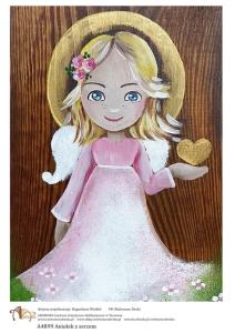 Papier ryżowy A4 Anioł z sercem. A4R99