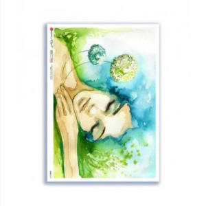 Papier ryżowy A4 Kobieta Wiosna S-0119