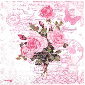 Serwetka STEWO 1 sztuka - Różowe róże