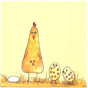 Serwetka Pixie Design 1 sztuka WN Kura i piskleta kreskówka