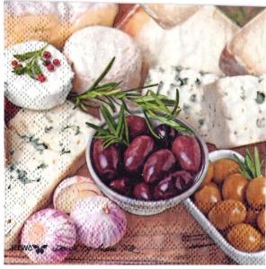 Serwetka STEWO 1 sztuka - oliwki / ser / czosnek