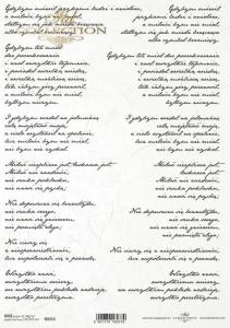 Papier ryżowy A4 R2215 napis b/cz Hymn do miłości PL