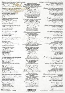 Papier ryżowy A4 R2214 napis b/cz Hymn do miłości PL drobna czcionka