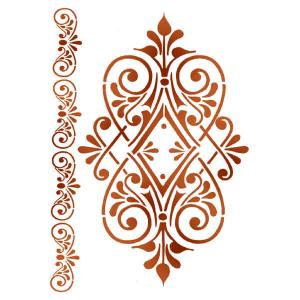 Szablon 21x30cm ornament i bordiura