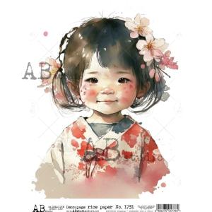 Papier ryżowy AB A4 1731 Japonia dziewczynka