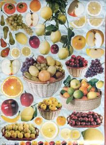 Papier klasyczny 50x70cm owoce