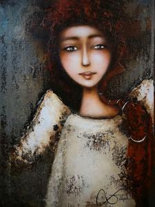 Papier SOFT A4 Anioł z rudym warkoczem. A4R8