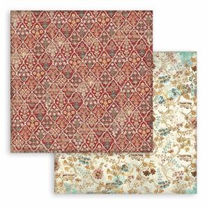 Papier scrap 30x30cm 1kartka Christmas Gretting Różowy Bordowy SBB946