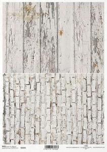 Papier ryżowy A4 R2245 Mur i deski