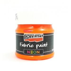 Farba do tkanin Neon 50ml PENTART 20177 pomarańczowy