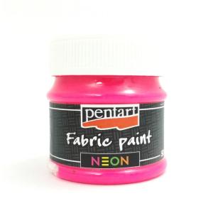 Farba do tkanin Neon 50ml PENTART 20178 różowy