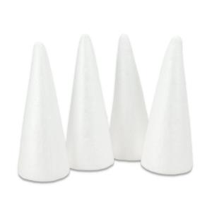 Stożek styropianowy 4sztuki 17x6cm