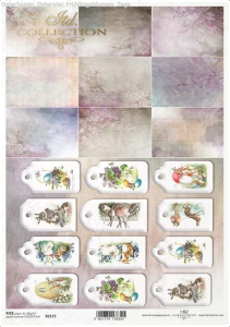 Papier ryżowy A4 R2175 Wielkanocne tagi prezentowe WN