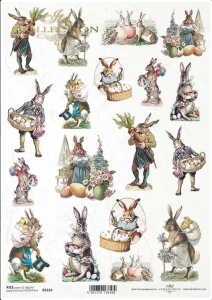 Papier ryżowy A4 R2169 Zające mix WN