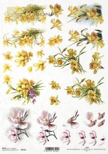 Papier ryżowy A4 R2232 Kwiaty 3 D magnolia i storczyk