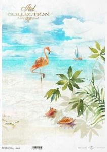 Papier ryżowy A3 R06010L Scenki morskie - flaming