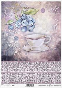Papier ryżowy A4 R0896 Fruit Tea Filiżanka Jagoda