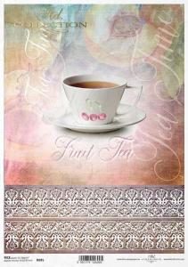 Papier ryżowy A4 R0895 Fruit Tea Filiżanka Brzoskwinia