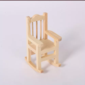 Fotel bujany lite drewno 6x6x10cm