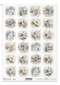 Papier ryżowy A4 R2447 Kapliczki i aniołki x 24