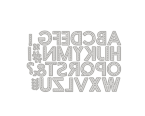 Wykrojnik zestaw alfabet z przeszyciem a33