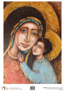 Papier ryżowy A4I32 Matka Boska z Dzieciątkiem (wzór 8)