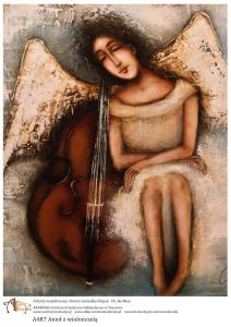 Papier ryżowy A4R7 Anioł z wiolonczelą