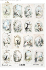 Papier ryżowy A4 R2573 Mix zwierząt w ramce 1