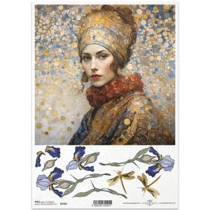 Papier ryżowy A4 R2402 Kobieta + irys 3D