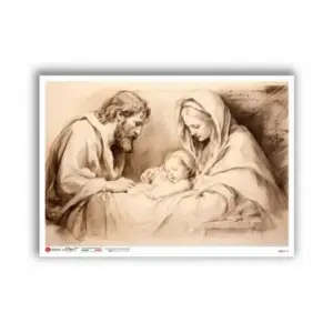 Papier ryżowy A5 Boże Narodzenie sepia C-0175