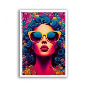 Papier ryżowy A4 Komiks 0048 kobieta w okularach