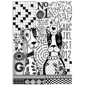 Papier ryżowy A4 DFSA41100 Furry Friends Pies 1-kolor