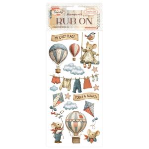 Rub-On transfer Familly Balony