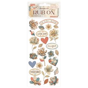 Rub-On transfer Familly Kwiaty Patchwork