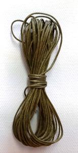 Sznurek woskowy 1mm x 5metrów zielony khaki