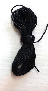 Sznurek woskowy 1mm x 5metrów czarny