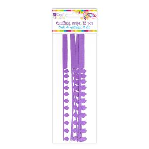 Paski do quillingu płatkowe Tulipan z frędzlami fioletowy 12szt