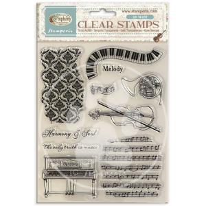 Stempel akryl 14x18cm Symphony Instrumenty i nuty WTK243