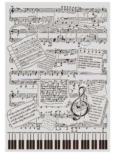 Szablon 3D 30x42cm A3 Symphony muzyka KSTDA3014