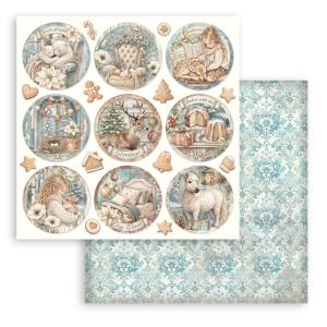 Papier scrap 30x30cm 1 kartka White Christmas SBB1160