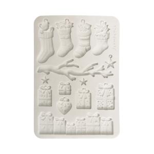 Foremka silikonowa 15x21cm A5 Świąteczne skarpety i prezenty KACMA620