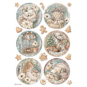 Papier ryżowy A4 DFSA41144 White Christmas 6 dekorów