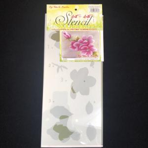 Szablon wielowarstwowy dzika róża 6 części 32x14cm 53205