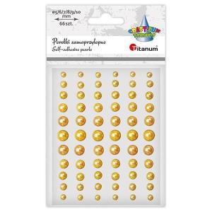 Półperełki samoprzylepne 66sztuk mix złote TIT