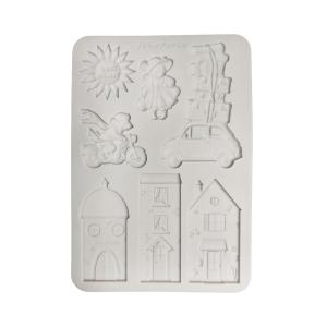 Foremka silikonowa 15x21cm A5 Cozy Familly domki i myszki KACMA624