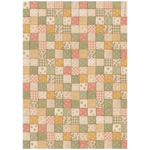 Papier ryżowy A4 DFSA41167 Cozy Familly tkanina patchork