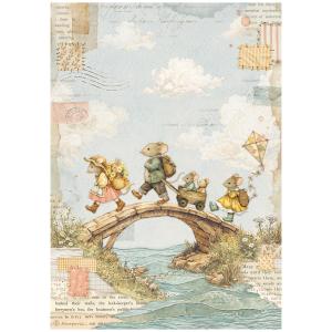 Papier ryżowy A4 DFSA41165 Cozy Familly mostek