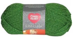 Włóczka Red Heart zielona z błyszczącą nitką 50g