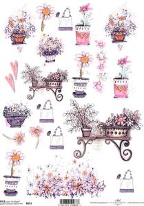 Papier ryżowy A4 R091 doniczki